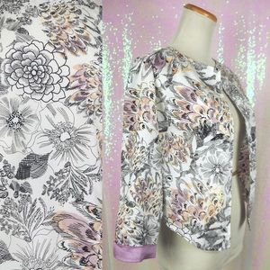 Lightweight Floral crop jacket shrug